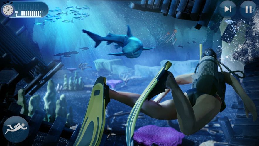 筏生存水肺潛水3D游戲手機最新版截圖3