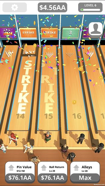 Idle Tap BowLing免費(fèi)金幣中文版最新版截圖2