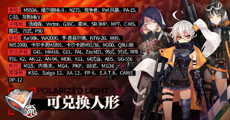 少女前線真核面具偏振光能兌換哪些人形？真核面具偏振光兌換推薦