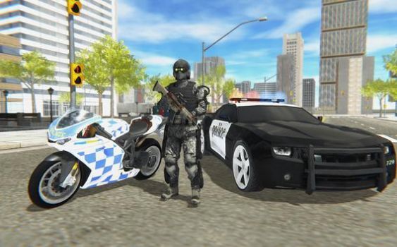 騎著摩托車的警察游戲版截圖2