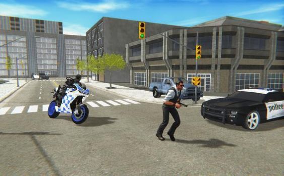 騎著摩托車的警察游戲版截圖1