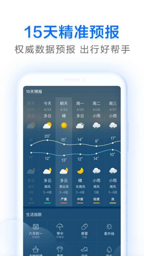 早晚天氣預報app安卓版截圖1