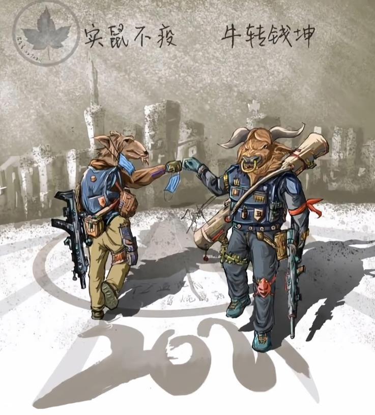 抖音實(shí)鼠不易牛轉(zhuǎn)乾坤圖片壁紙：2021年實(shí)鼠不易牛轉(zhuǎn)乾坤文案大全
