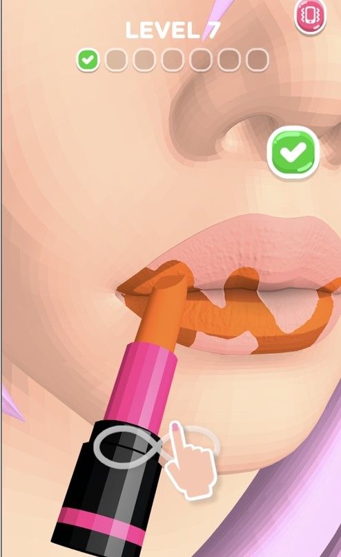 我涂口紅賊六游戲最新版（Lip Art 3D）截圖4