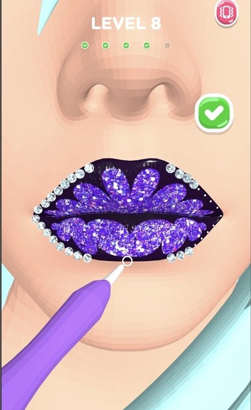 我涂口紅賊六游戲最新版（Lip Art 3D）截圖1