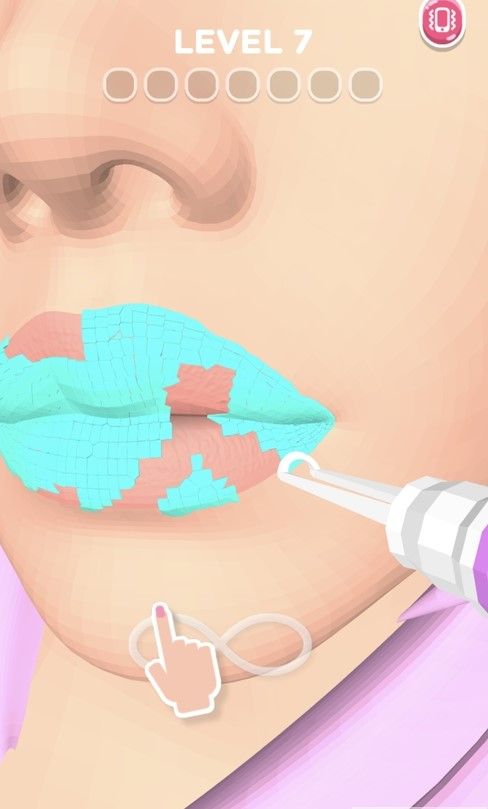 我涂口紅賊六游戲最新版（Lip Art 3D）截圖3