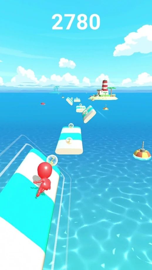 水上沖浪3D游戲最新版（Aqua Dash 3D）截圖3