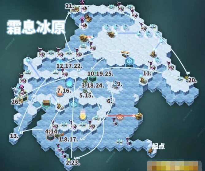 劍與遠(yuǎn)征霜息冰原隱藏寶箱在哪？霜息冰原隱藏寶箱位置及路線分析