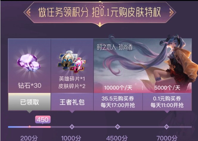 微視怎么領(lǐng)取王者榮耀0.1元時之戀人？劉備孫尚香新皮膚0.1元獲取攻略