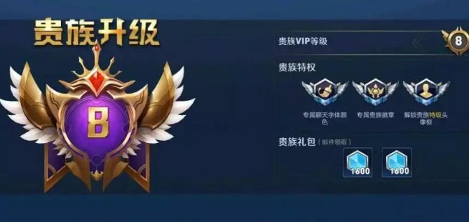 王者榮耀v8需要充多少錢？v8貴族VIP價(jià)格一覽表