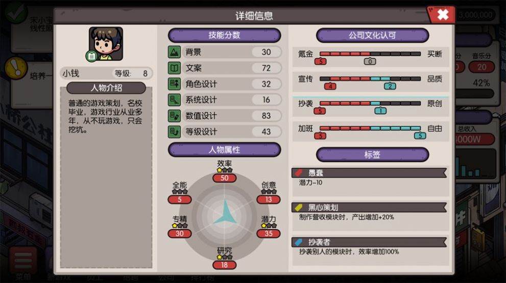 國產(chǎn)游戲公司模擬無限金錢體力最新版截圖3