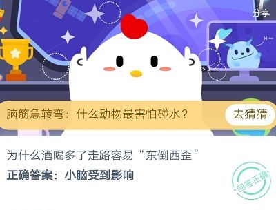 螞蟻莊園為什么酒喝多了走路容易“東倒西歪”？7月23日今日答案匯總