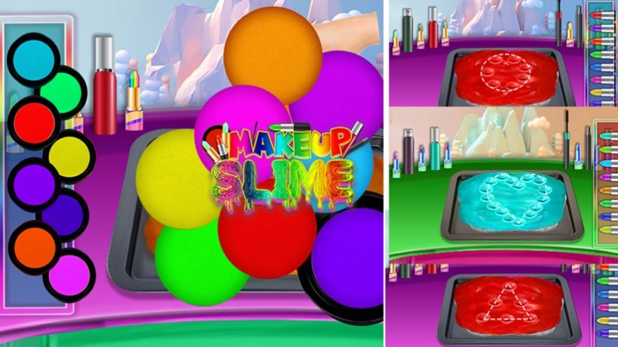 化妝史萊姆模擬器游戲下載中文版（Makeup Slim）截圖1