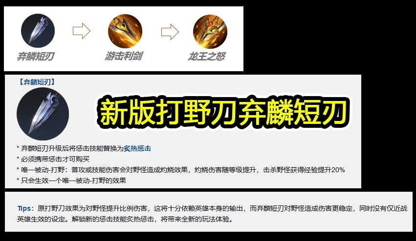 王者榮耀新打野刀屬性有什么不一樣？新打野刀改版內(nèi)容對(duì)比分析