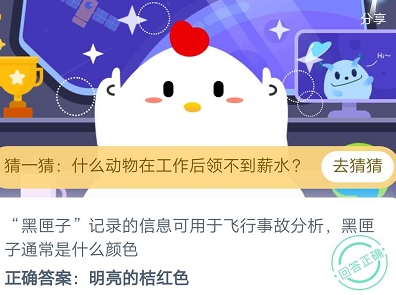 螞蟻莊園今日答案8月15日：黑匣子通常是什么顏色？