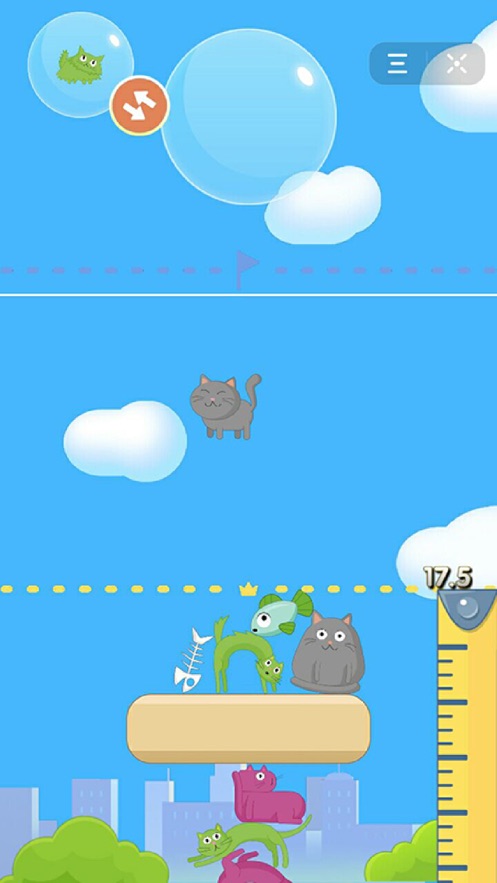 抖音貓咪疊疊樂(lè)萌宅物語(yǔ)小游戲版截圖2