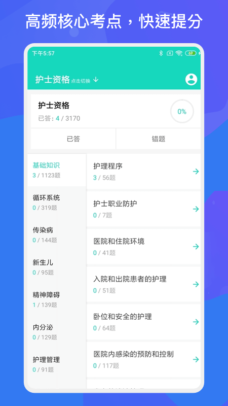 護(hù)師護(hù)士多練題庫(kù)App版截圖2