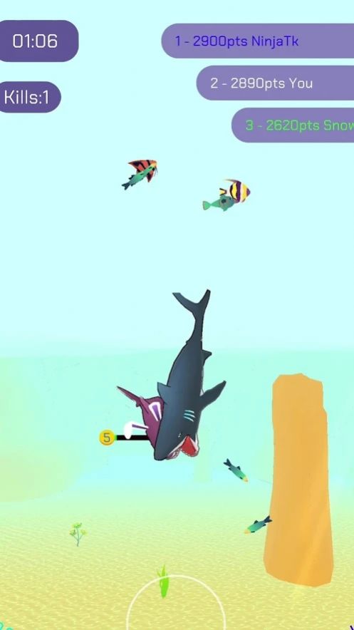 鯊魚狩獵大作戰(zhàn)游戲版截圖2