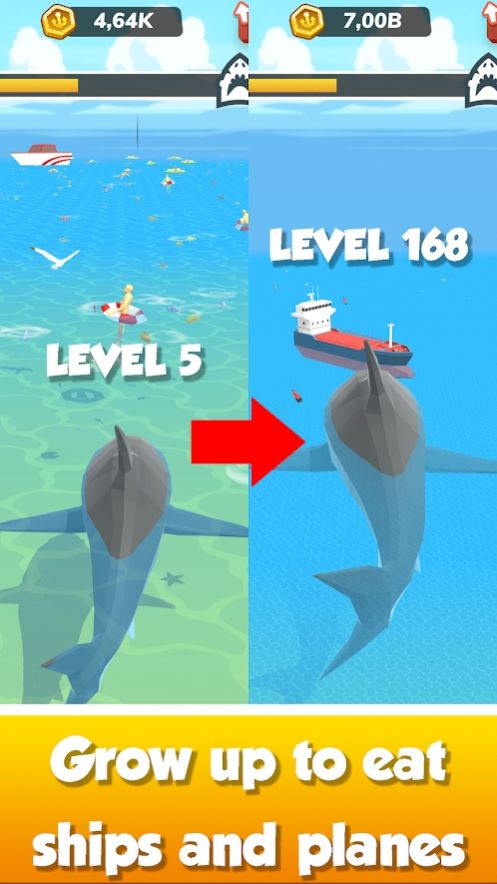 空閑鯊魚世界免費(fèi)金幣中文最新版截圖5