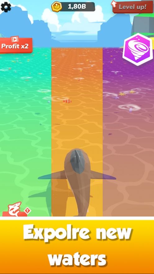 空閑鯊魚世界免費(fèi)金幣中文最新版截圖2