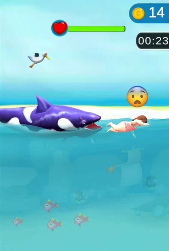 鯊魚狂潮3D游戲版截圖1