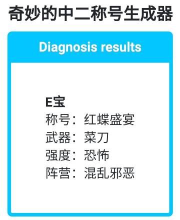 奇妙的中二稱號(hào)生成器游戲正版截圖1