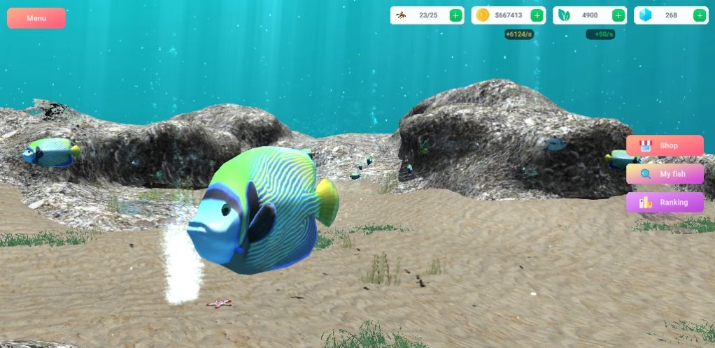 閑置3D深海水族館游戲版(Fish Room)截圖3