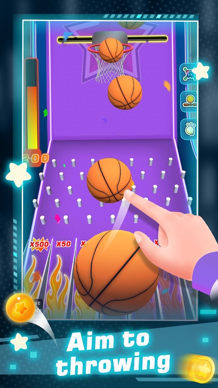 熱血鉆石投籃手機(jī)游戲安卓版（Toss Diamond Hoop）截圖3