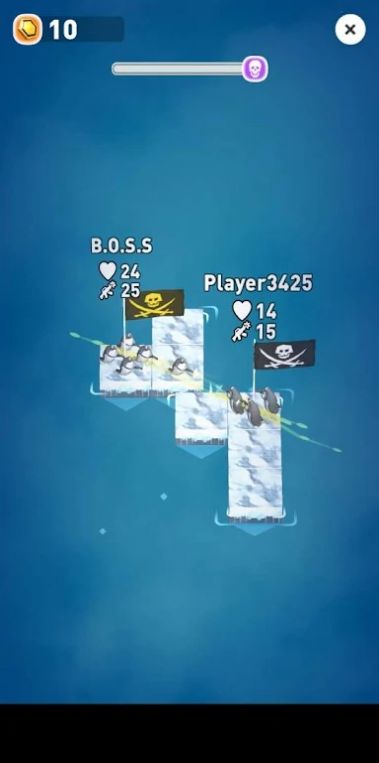 企鵝王室戰(zhàn)爭游戲版(Clash of Penguins Raft War)截圖3