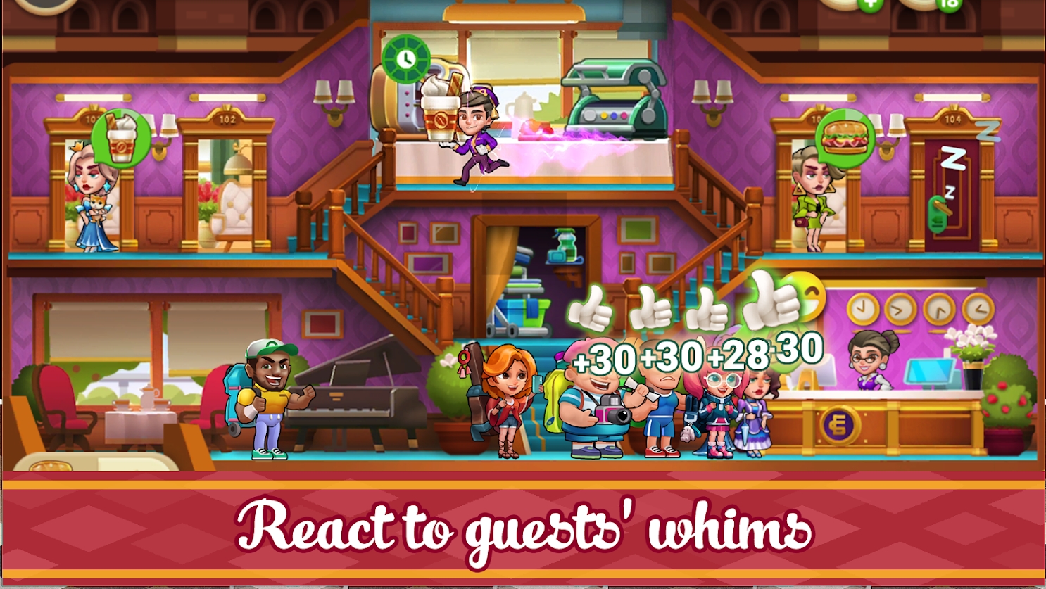 大酒店經理游戲安卓版（Hotel Tycoon）截圖1