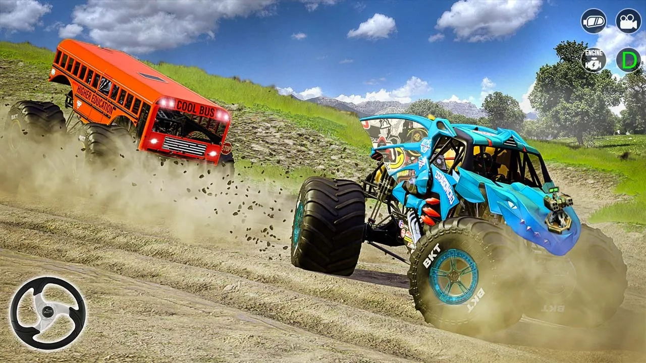 怪物卡車物理碰撞游戲最新版(Monster Truck Ferocity)截圖1