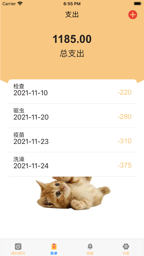 淘氣小記小貓記賬本app截圖2
