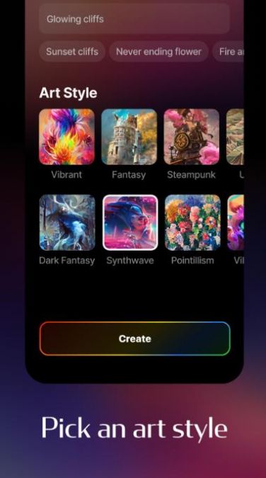 wombo dream ai繪畫工具軟件正版截圖1
