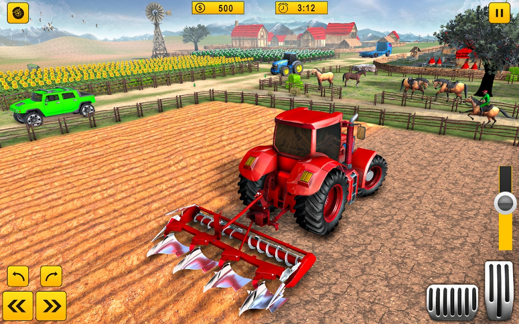 拖拉機(jī)收割模擬器游戲安卓版（Farming Simulator Tractor Game）截圖4