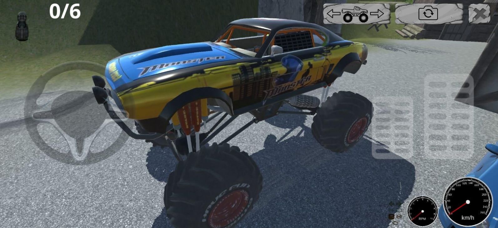 島上的怪物卡車(chē)游戲手機(jī)版(Monster Truck On The Island)截圖3
