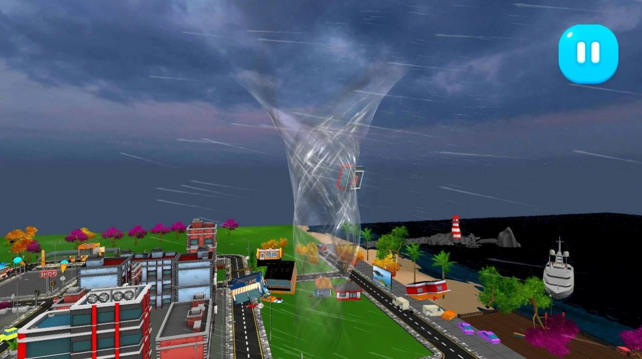 龍卷風(fēng)破壞城市游戲最新版(Tornado Rain and Thunder)截圖3