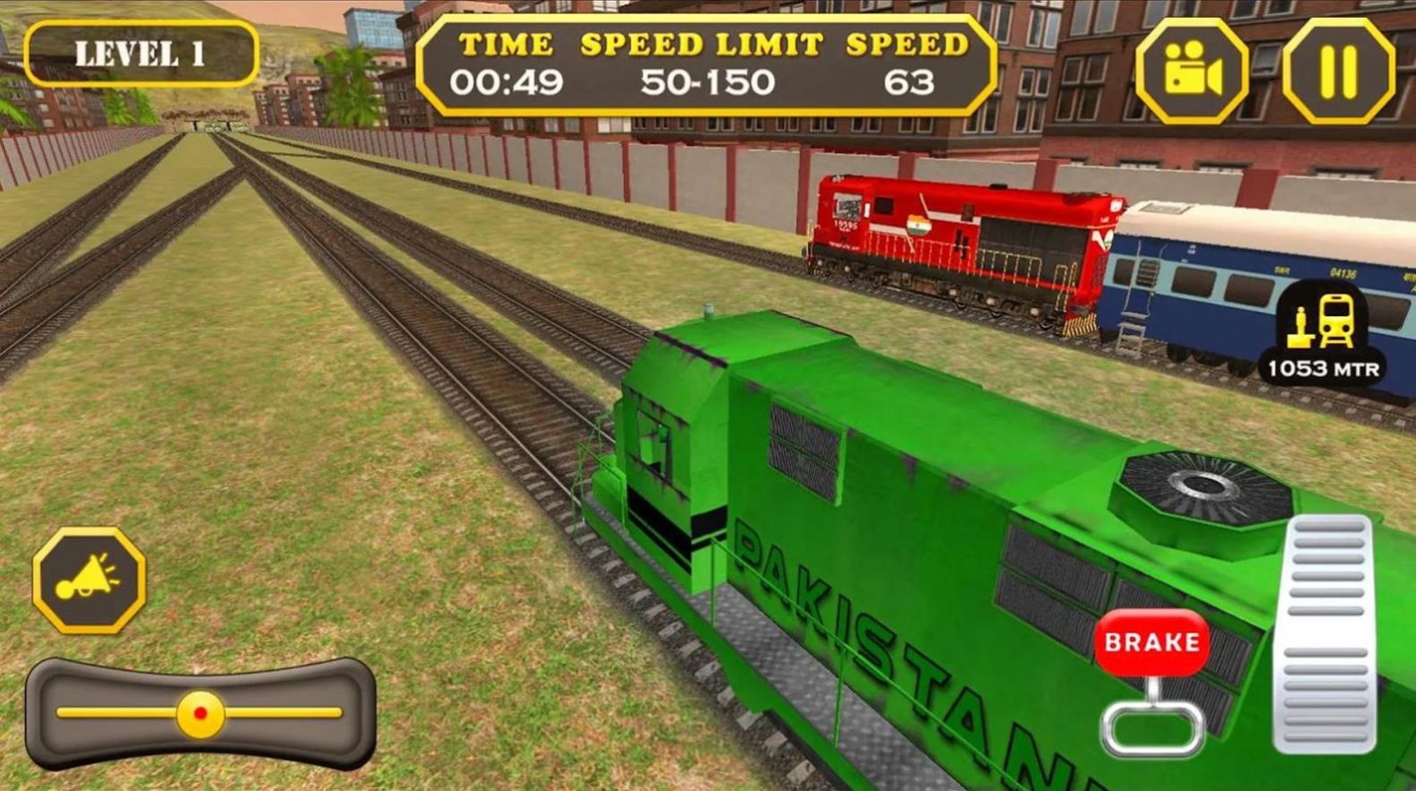 印度火車(chē)模擬駕駛游戲中文版(India Vs Pakistan Train Racing)截圖2