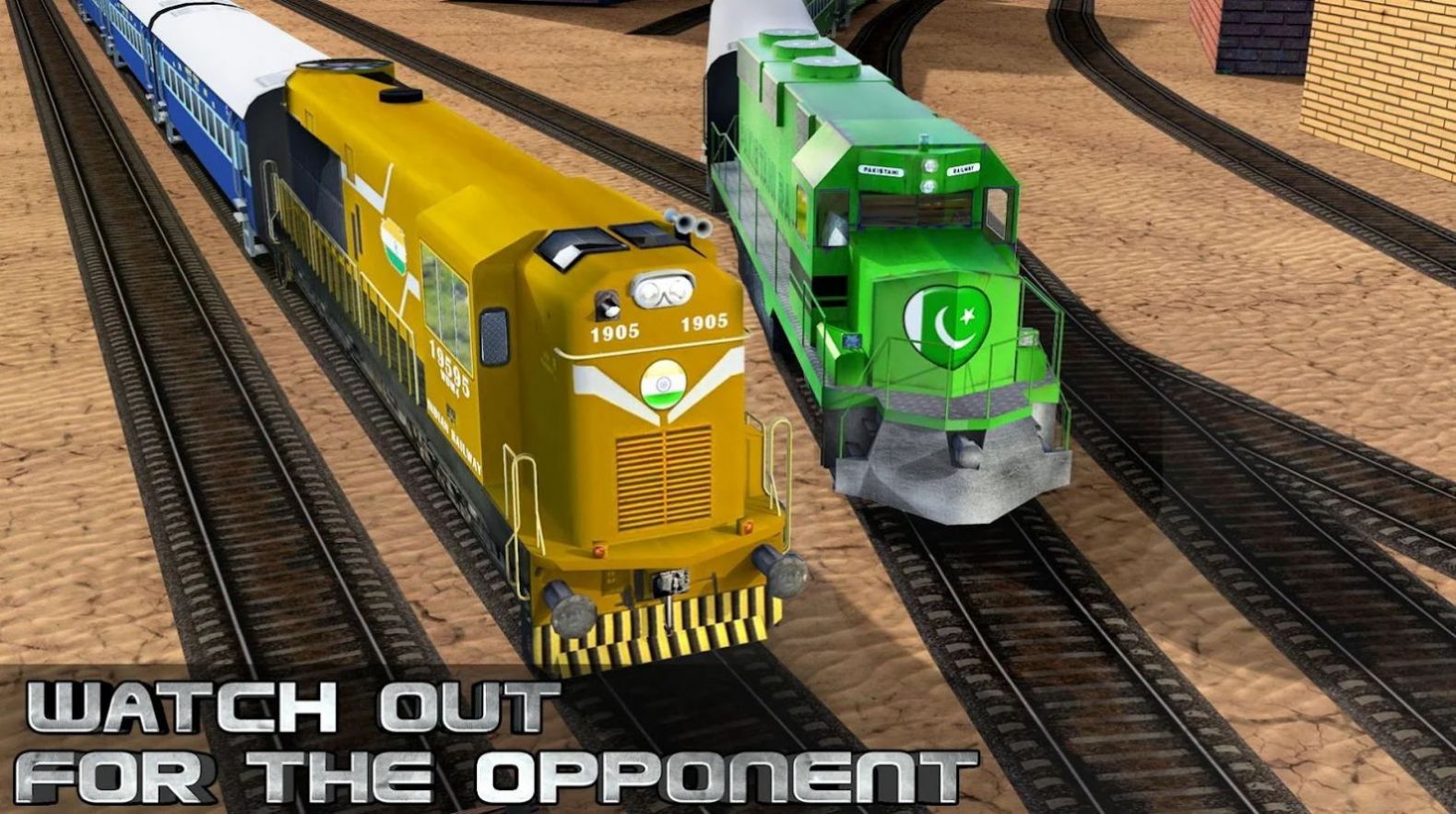 印度火車(chē)模擬駕駛游戲中文版(India Vs Pakistan Train Racing)截圖1