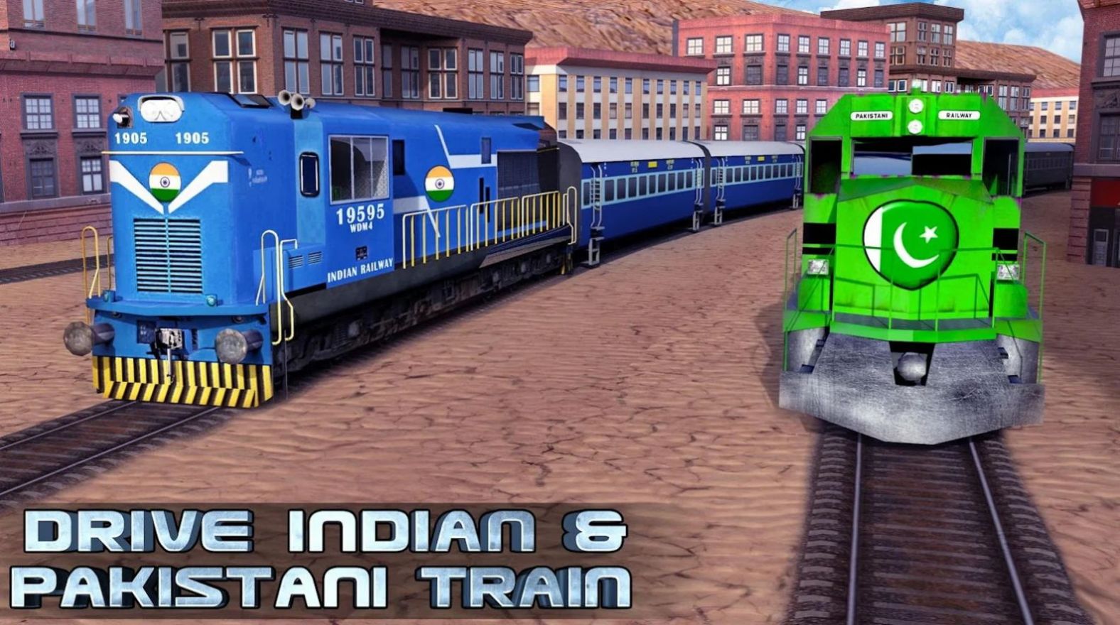 印度火車(chē)模擬駕駛游戲中文版(India Vs Pakistan Train Racing)截圖3
