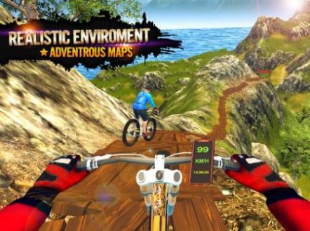 山地自行車速降游戲中文版(MX Offroad Mountain Bike)截圖1