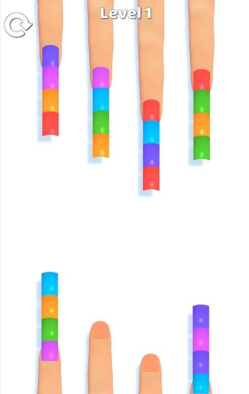 抖音指甲分類小游戲（Nail Sort）截圖1