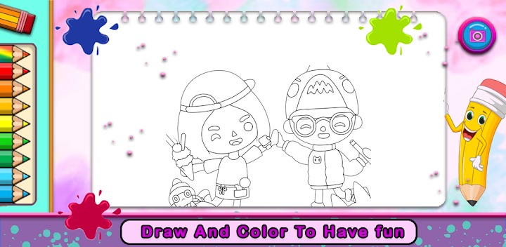 著色托卡生活世界游戲安卓版（Toca boca life coloring）截圖4
