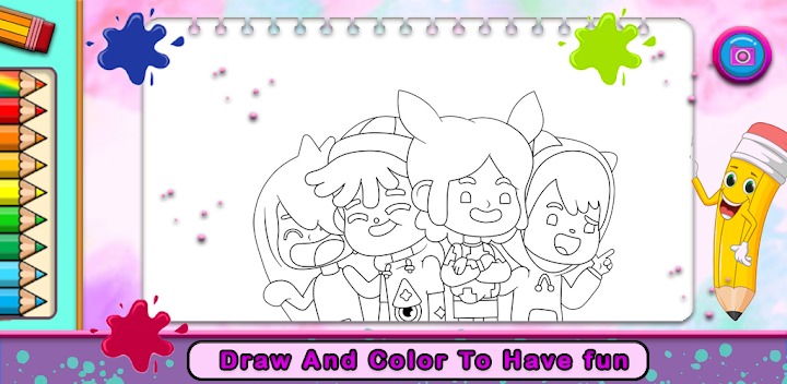 著色托卡生活世界游戲安卓版（Toca boca life coloring）截圖1