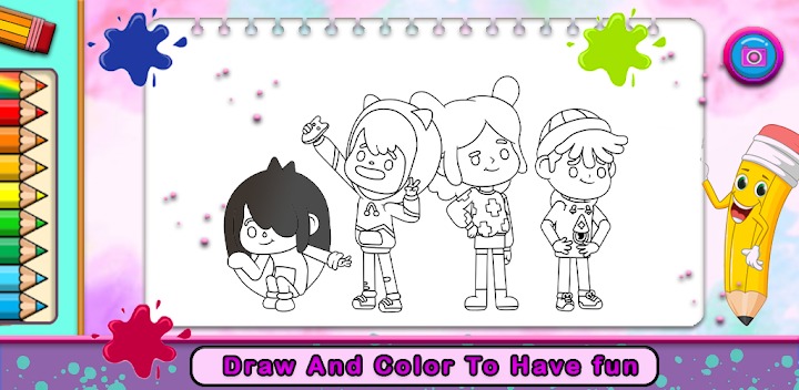 著色托卡生活世界游戲安卓版（Toca boca life coloring）截圖3