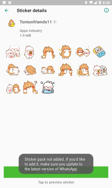 Animated Tonton friends Stickers動畫貼紙app下載截圖3