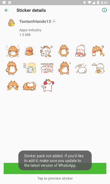 Animated Tonton friends Stickers動畫貼紙app下載截圖2