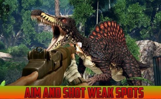 恐龍狩獵3D狂獵游戲中文版(Jungle Dinosaurs Hunting Game - 3D)截圖2