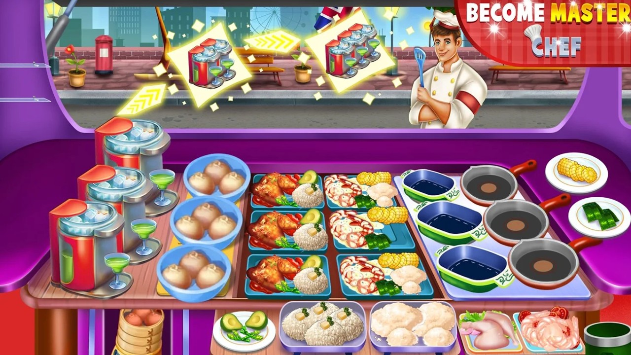 食品卡車帝國游戲中文版（Food Truck Empire Cooking Game）截圖6