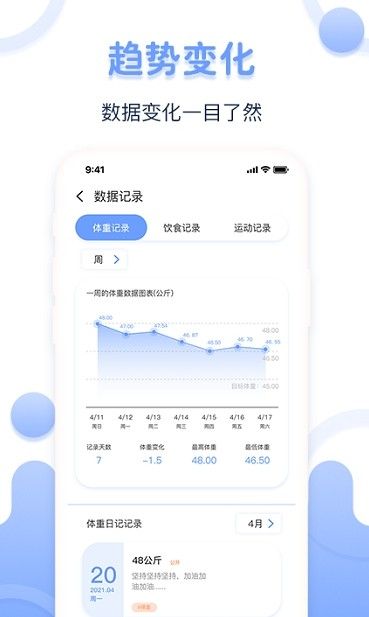 每日體重記錄器app安卓版截圖2