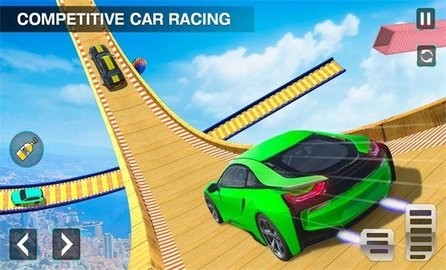 跑車特技賽車駕駛游戲中文版(Impossible Car Stunt)截圖4